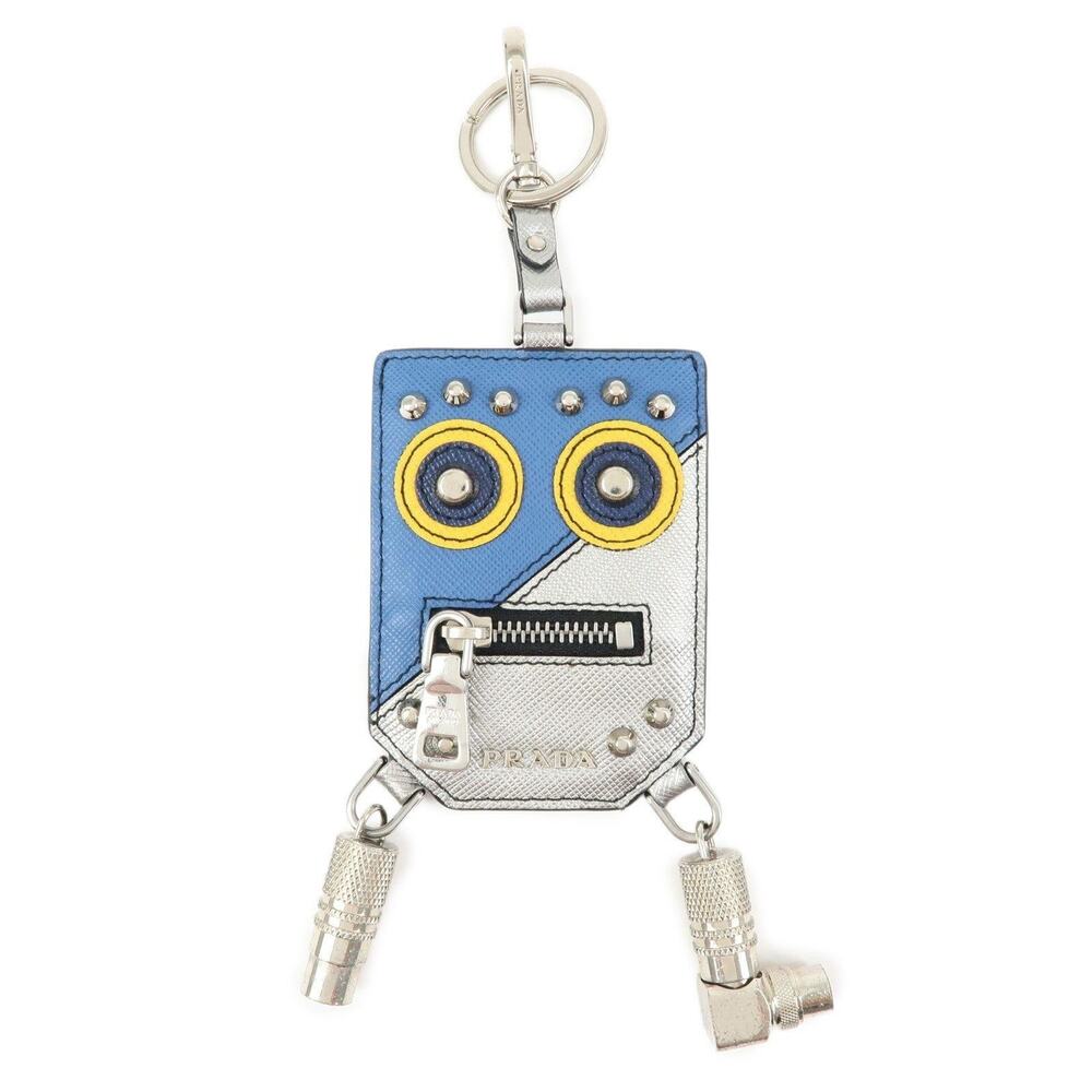 Prada Robot Saffiano Leather Bag Charm Multicolor